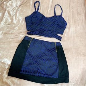 ASTR patterned skirt set